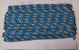 10 Yds Twisted Cord Turquoise and Gold 8mm Trim Braided Twisted Embellishment