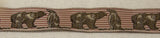 10 Yards Striped Ribbon with Bears Design 3/4" Wide Crafting Ribbon