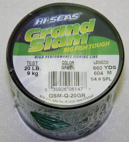 Hi Seas Grand Slam 1/4lb Spools Monofilament Green