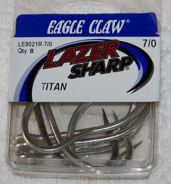 Offshore Lazer Shap Titan Welded Eye Hooks by Eagle Claw LE9021R – Spider  Rigs/Rigged&Ready Offshore Lures