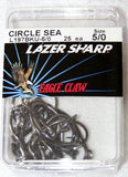 Circle Hooks-Offset Lazer Sharp 25/Pk Platinum Black L197BKU