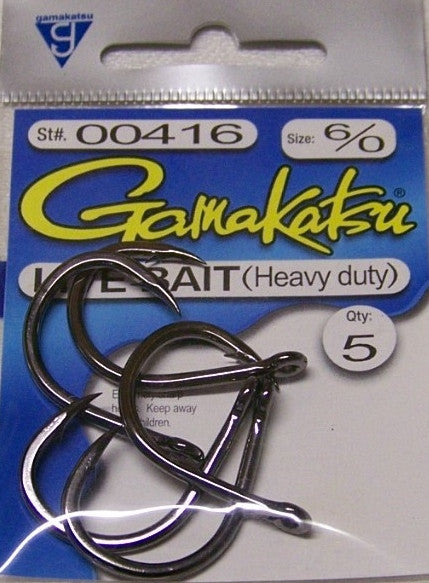 Gamakatsu Heavy Duty Live Bait Hook -small packs – Spider Rigs