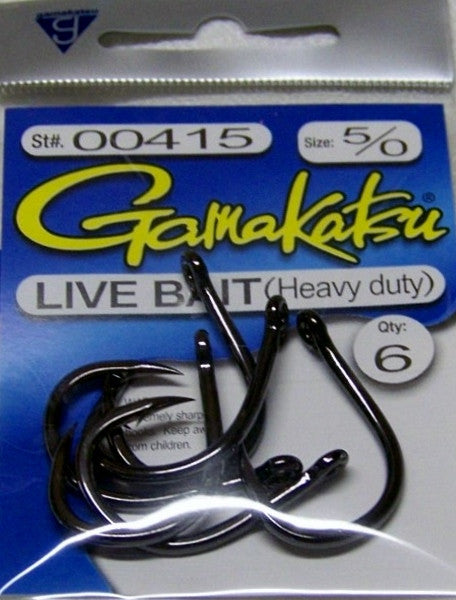 Gamakatsu Heavy Duty Live Bait Hook -small packs – Spider Rigs/Rigged&Ready  Offshore Lures