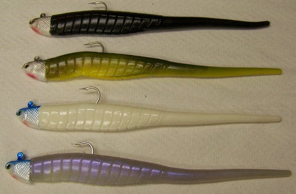 Bass Kandy's rigged with Jigheads – Spider Rigs/Rigged&Ready Offshore Lures
