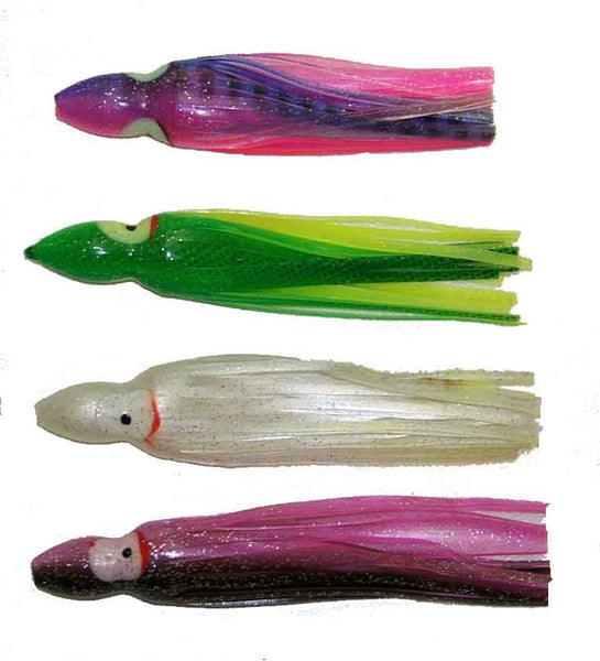 Ballyhoo Squid Rigs-Fluorocarbon – Spider Rigs/Rigged&Ready Offshore Lures