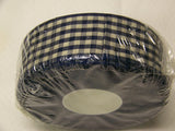 Navy and Natural Gingham 32mm Ribbon Gingham Ribbon Bows Navy Trim