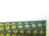 5/8 " Jacquard Trim  Blue w Yellow Flower