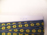 5/8 " Jacquard Trim  Blue w Yellow Flower