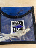 Ballyhoo pin rigged Squid Skirt Rigged w/ Wire-Wahoo Kingfish