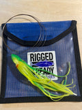 Ballyhoo pin rigged Squid Skirt Rigged w/ Wire-Wahoo Kingfish