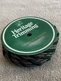 10 Yds Twisted Cord Gold and Green 8mm Trim Braided