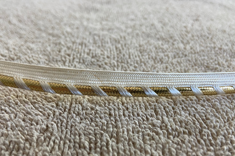 1/2" cord edge trim white-gold 10 yards
