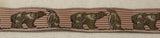 10 Yards Striped Ribbon with Bears Design 3/4" Wide Crafting Ribbon