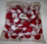 Red/White Snap on Floats 50/Bag