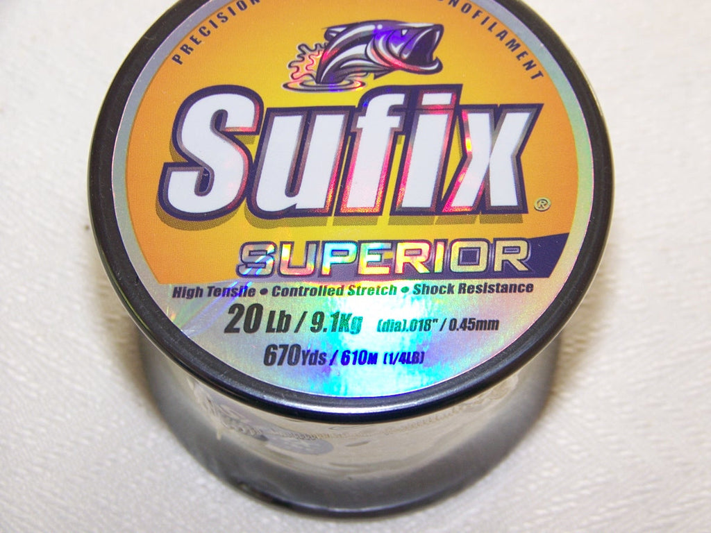  Sufix Superior 20 lb (Smoke Blue, Size- 670 YD Spool