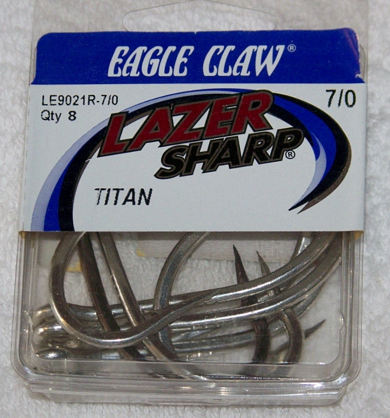 Offshore Lazer Shap Titan Welded Eye Hooks by Eagle Claw LE9021R