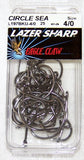 Circle Hooks-Offset Lazer Sharp 25/Pk Platinum Black L197BKU