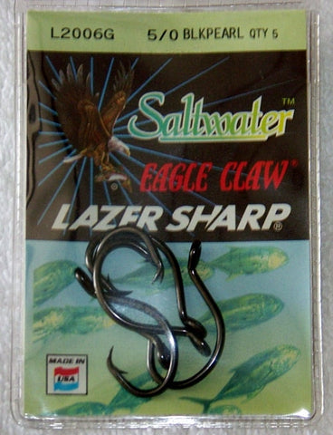 Circle Hooks-Lazer Sharp Platinum Black L2006G