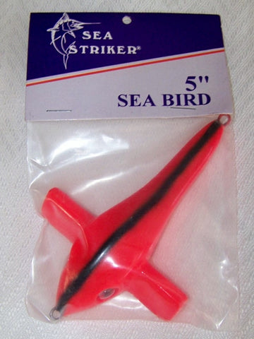 Sea Bird 5" Fluorescent Red/Black back