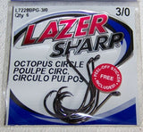 Octopus Circle Hooks-Lazer Sharp Platinum Black L7228BPG