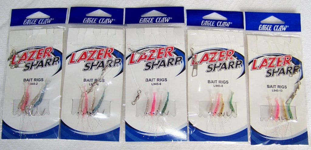 Sabiki Rigs Shrimp Multi Color By Eagle Claw Lazer Sharp L945 – Spider  Rigs/Rigged&Ready Offshore Lures