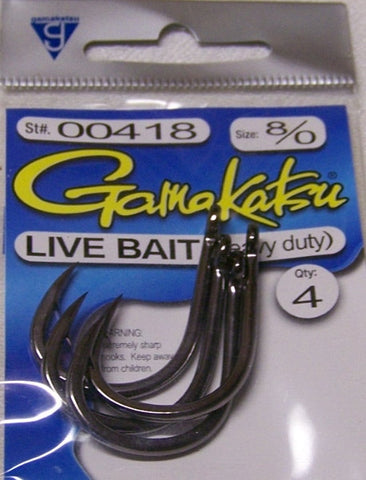 Gamakatsu Heavy Duty Live Bait Hook -small packs – Spider Rigs/Rigged&Ready  Offshore Lures