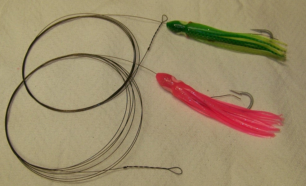 4 1/2 Squid Wire rigged for Ballyhoo or Bonito Strips – Spider Rigs/Rigged&Ready  Offshore Lures