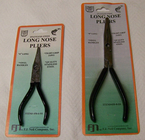 Stainless Long Nose Pliers 6" & 8" FJN