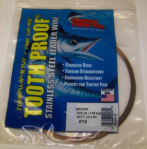 American Fishing Wire ToothProof Single Strand Wire 1/4lb. Coil