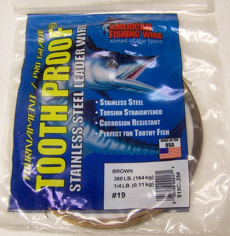 American Fishing Wire Tooth Proof Stainless Steel Leader Wire