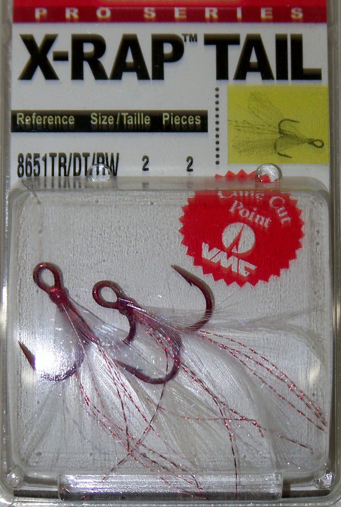 VMC X-Rap Featheres Tail Treble Hooks 8651 – Spider Rigs/Rigged&Ready  Offshore Lures