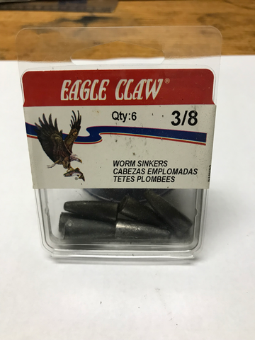 Worm Weight Sinkers 3/8 Oz