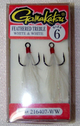 Gamakatsu Feathered Treble hooks – Spider Rigs/Rigged&Ready Offshore Lures