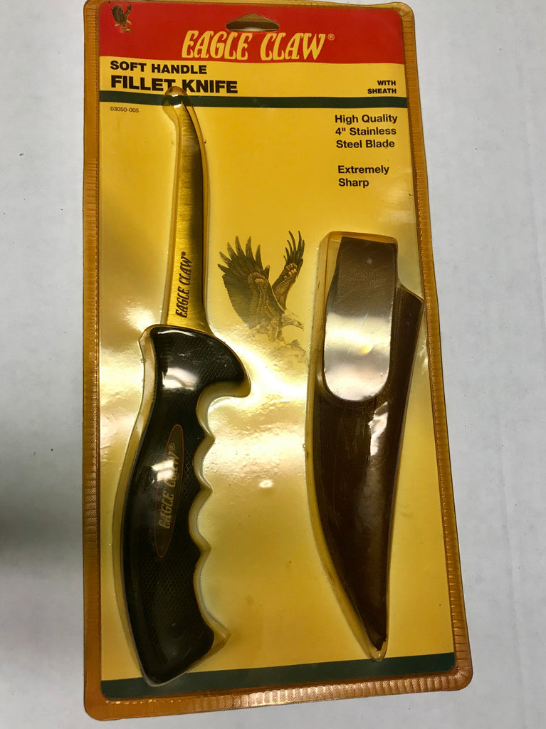 Soft Handle Filet Knife w/ Leather Sheath